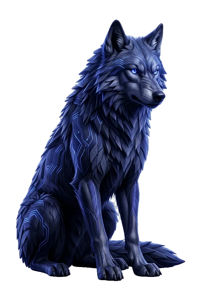 Fenrir the wolf reading a guide